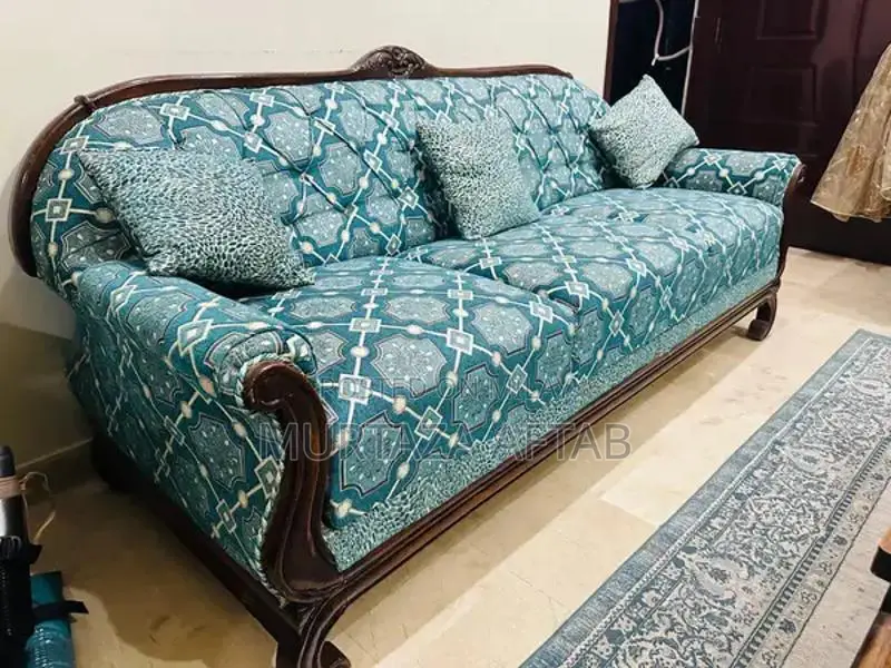 Classic 8-Seater Wooden Sofa Set in Excellent Condition