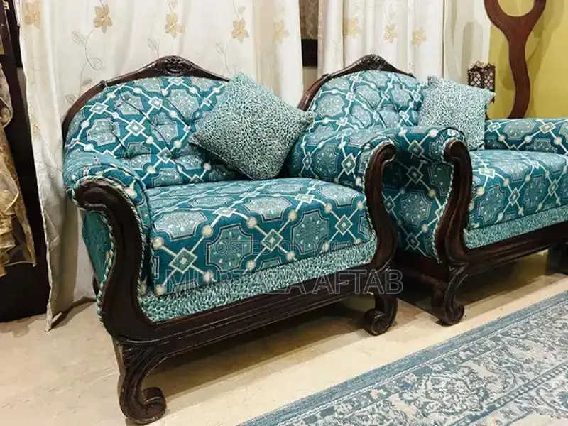 Classic 8-Seater Wooden Sofa Set in Excellent Condition