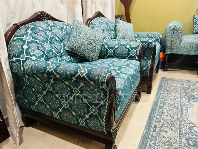 Classic 8-Seater Wooden Sofa Set in Excellent Condition