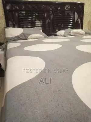 Queen Size Iron Bed Frame with Dressing Table