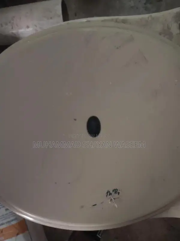 White Off-White Commode Furniture Piece