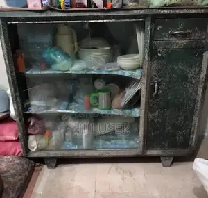 Photo - Vintage Metal Showcase Cabinet Display Unit