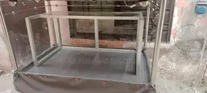 Mobile Food Cart with Steel Counter and Multiple Accessories