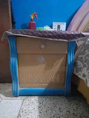 Photo - Wooden Bedside Table with 4 Drawers - Bedroom Furniture