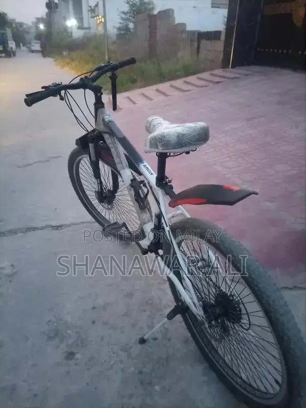 Mountain Bike with Front Suspension and Multiple Gears