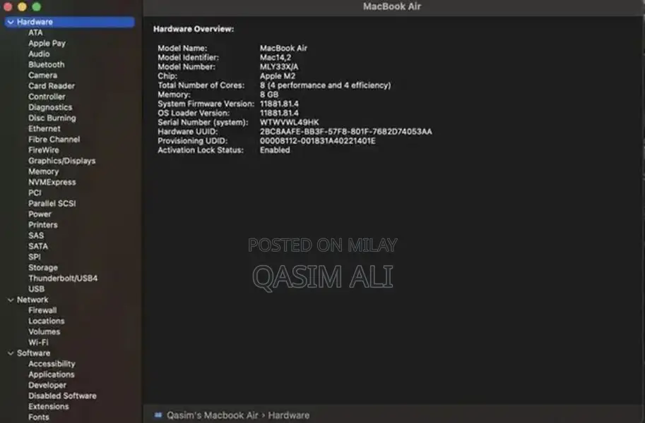 Apple MacBook Air M2 Laptop - 2022 Model Ultrabook