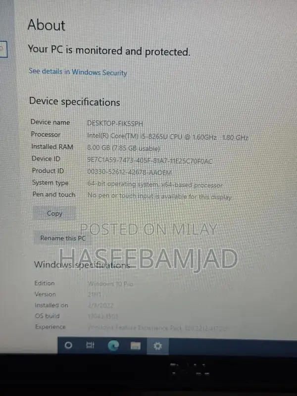 Dell Latitude 5400 Business Laptop Core i5 8th Gen
