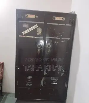 Used Dark Brown Iron Storage Cabinet/Wardrobe
