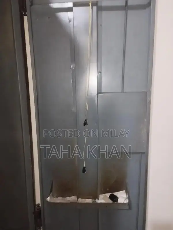 Used Dark Brown Iron Storage Cabinet/Wardrobe