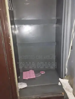 Used Dark Brown Iron Storage Cabinet/Wardrobe