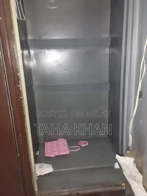 Used Dark Brown Iron Storage Cabinet/Wardrobe