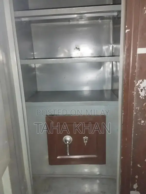 Used Dark Brown Iron Storage Cabinet/Wardrobe