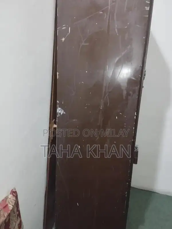 Used Dark Brown Iron Storage Cabinet/Wardrobe