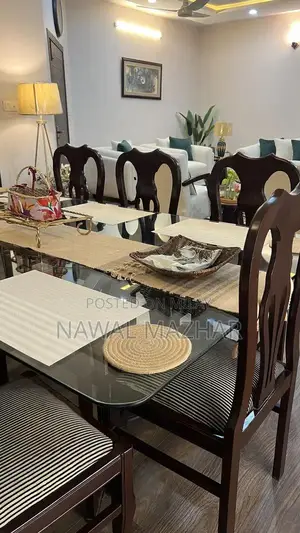 Photo - Wooden 8-Seater Dining Table with 8 Matching Chairs