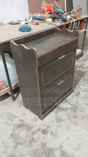 Wooden Shoe Rack with Single Drawer - Stylish Storage Solution