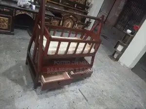 Photo - Wooden Baby Jhula - Traditional Indian Infant Swing Cradle