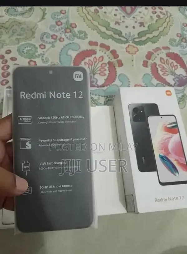 Redmi Note 12 Smartphone 8GB RAM 128GB Storage Full Package