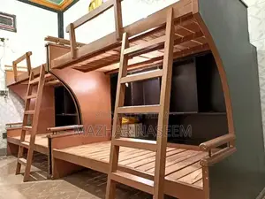 Photo - Sturdy Wooden Double Bunk Bed for 4 Adults with Storage