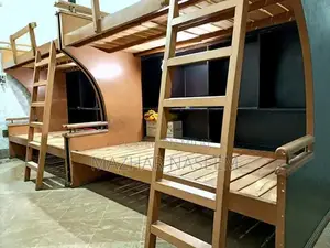 Sturdy Wooden Double Bunk Bed for 4 Adults with Storage
