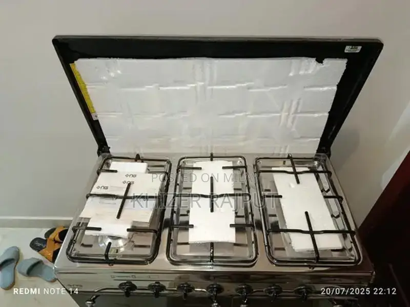 Nasgas 6 Burner Gas Stove with Oven and Stainless Steel Finish