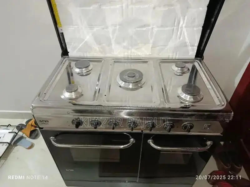 Nasgas 6 Burner Gas Stove with Oven and Stainless Steel Finish
