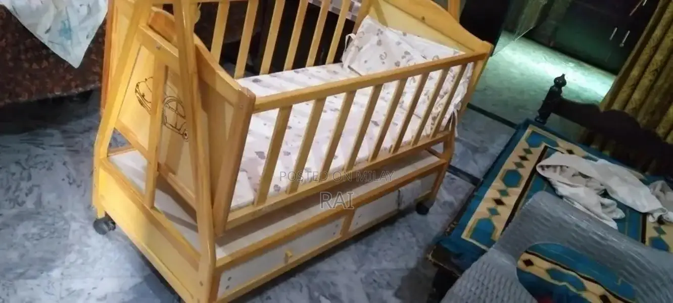 Wooden Outdoor Swing Set with Mosquito Net and Children's Bed Frame