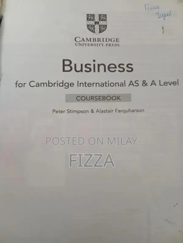 Cambridge International A Levels Business Studies Textbook