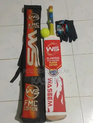 Photo - WS Cricket Bat - Fahad Miya Channo Edition with Accessories