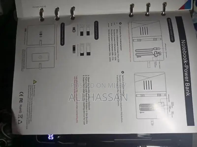 Portable Wireless Charging Electric Book with Power Bank