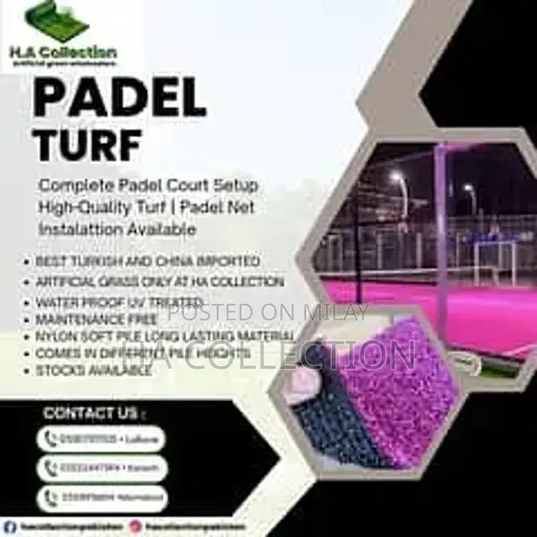 Artificial Grass for Sports Fields, Tennis Courts, Padel Courts