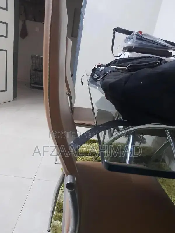 Elegant Steel Dining Table Set with 8 Chairs