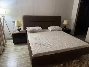 Modern Bedroom Set: Bed Frame with Matching Nightstand