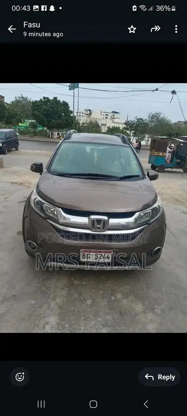 Honda BRV 2017 Grey Compact SUV in Excellent Condition