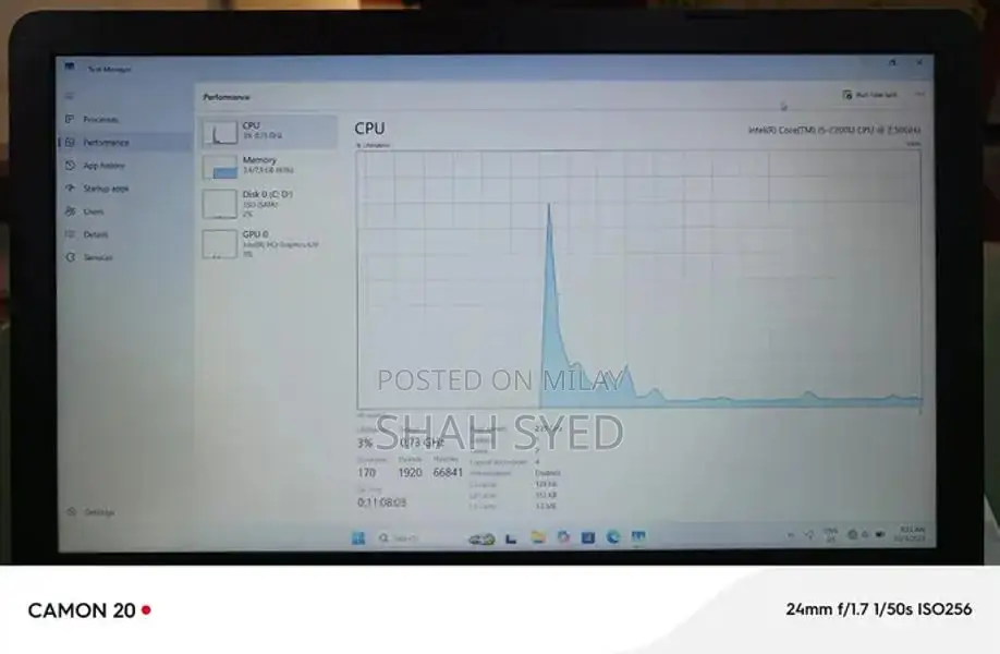 HP 15-inch Laptop i5 7th Gen with SSD and Numpad