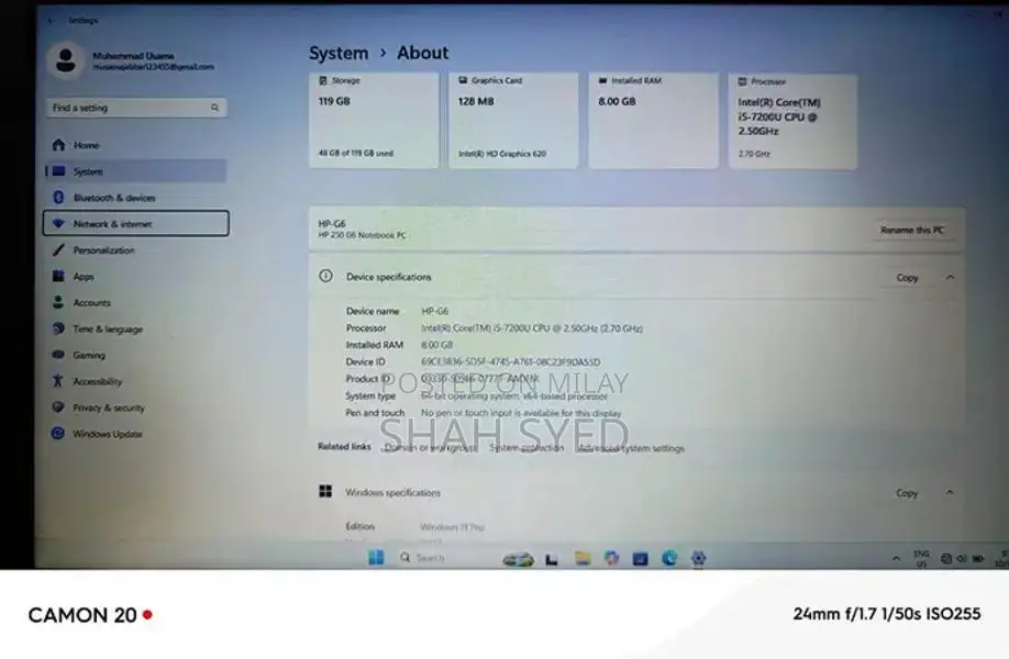 HP 15-inch Laptop i5 7th Gen with SSD and Numpad