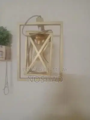 Photo - Rustic Wooden Wall Lamp with Included Bulb - Modern Home Lighting