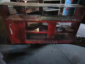 Photo - Shop Counter with Iron and Chikh Board - Wooden Display Counter