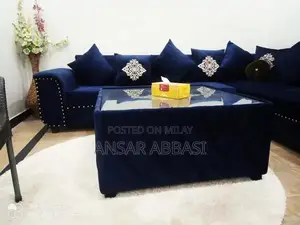 Photo - Spacious L-Shaped Sofa with 7-Seater Capacity in Loyal Blue
