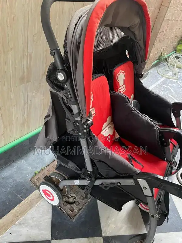 Double Seat Baby Pram Stroller - Nearly New Condition