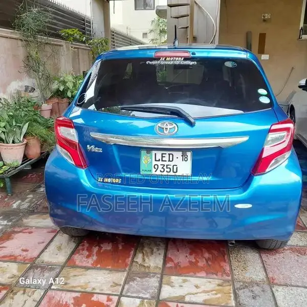 Blue Toyota Vitz Compact Family Car with Dash Cam