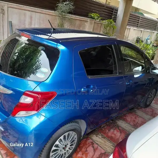 Blue Toyota Vitz Compact Family Car with Dash Cam