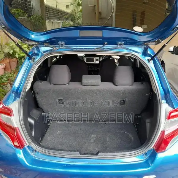 Blue Toyota Vitz Compact Family Car with Dash Cam
