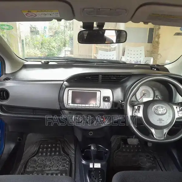 Blue Toyota Vitz Compact Family Car with Dash Cam