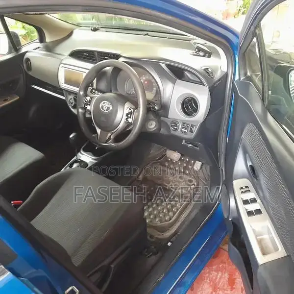 Blue Toyota Vitz Compact Family Car with Dash Cam