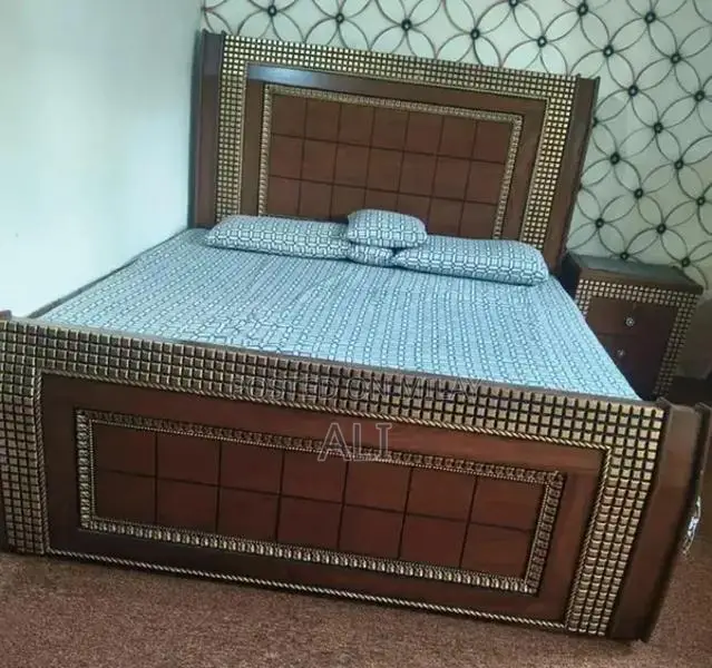 King Bed Side Table with Spring Mattress - Lightly Used