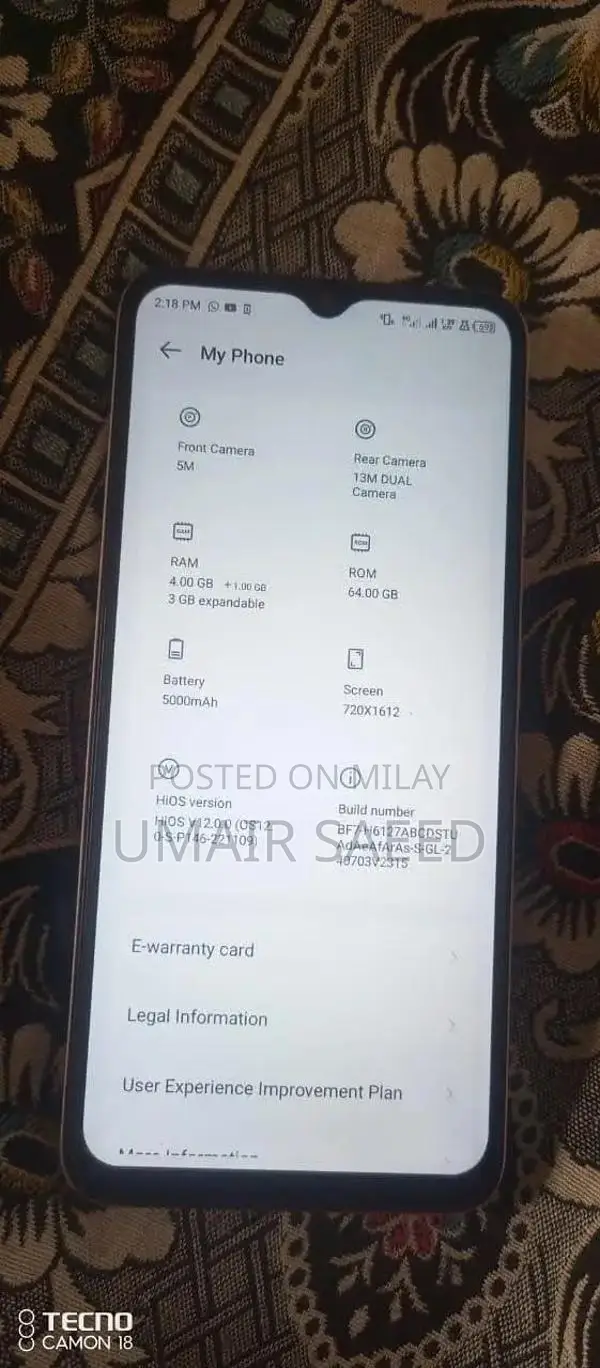 Budget Smartphone with Fast Charging and Expandable Storage