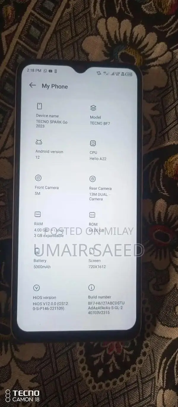 Budget Smartphone with Fast Charging and Expandable Storage