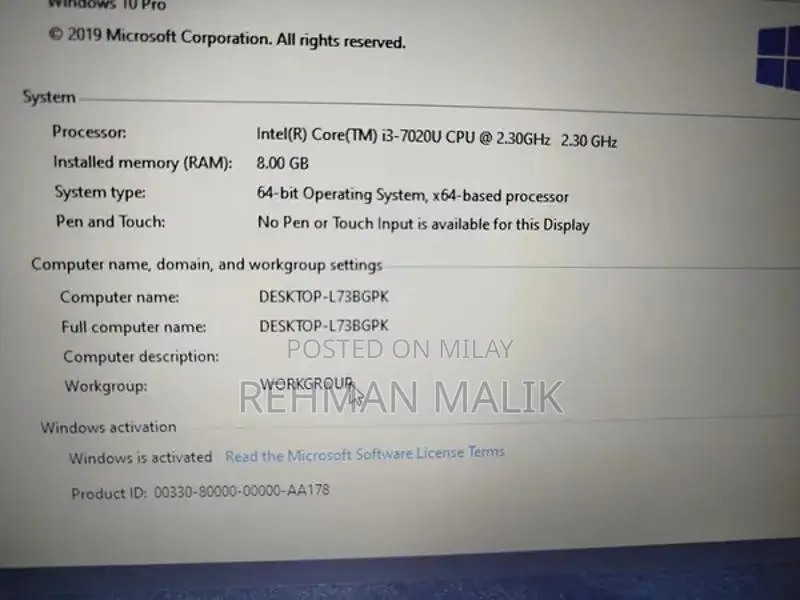 HP i3 7th Gen Laptop with 8GB RAM, Upgradable Memory