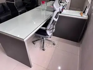 Executive Desk Set with Side Table - Modern Office Furniture