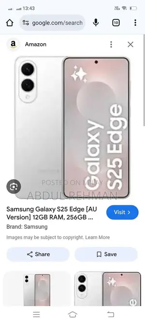 Photo - Samsung Edge Smartphone - Sleek Silver Design